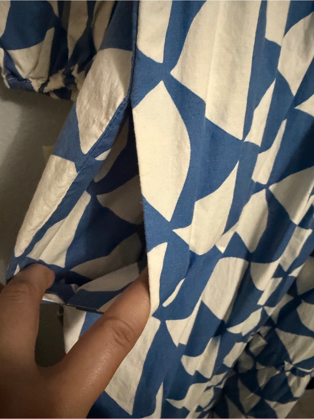 Rachel Zoe Blue & White Geometric Dress - Picture 3 of 6
